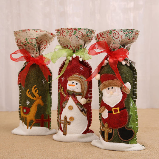 Christmas & Winter-themed Wine & Liquor Bottle Gift Bags