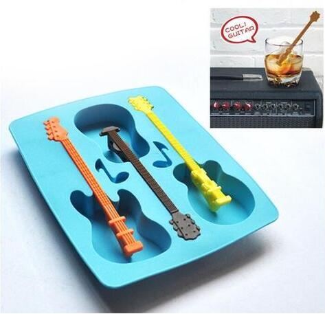 Party Like a Rockstar with our Guitar Ice Cube & Swizzle Stick Ice Tray!