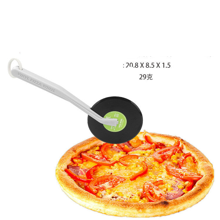 Retro Record Shaped Pizza Cutter - Spin Your Pizza Game Right Round!