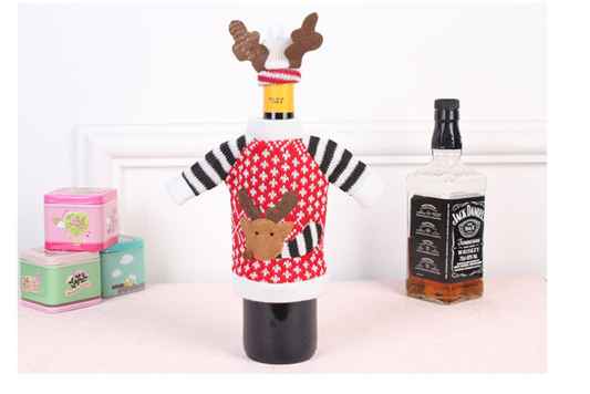 Ugly Christmas Sweater Wine & Liquor Bottle Gift Bag - Add a Smile When Gifting Christmas Cheer!