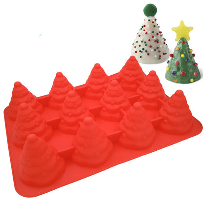 Christmas Tree Silicone Cupcake, Chocolate, & Candy Molds
