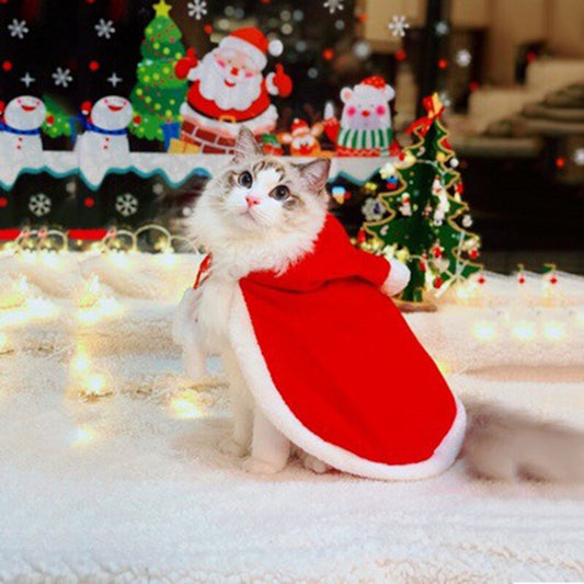 Fancy Christmas Cloak...for Your Cat or Dog!  Give Your Furry Family Members the Epitome of X-Mas Elegance.