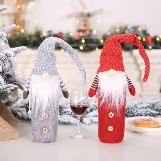 Christmas Gnome Wine & Liquor Bottle Gift Bag