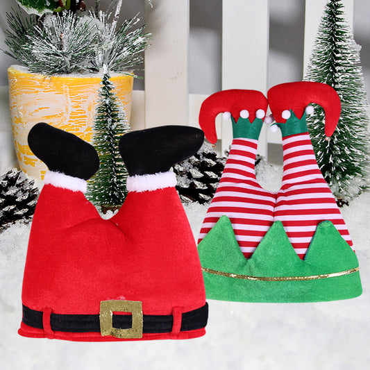 Dancing Legs Animated Christmas Santa & Elf Hats - Turn Heads at Your Upcoming Holiday Gatherings!