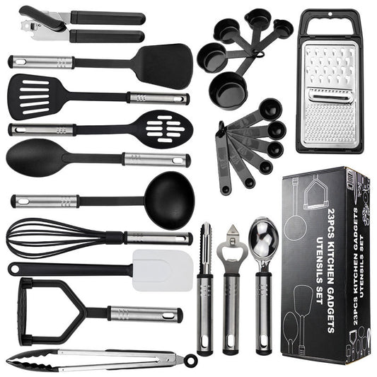 Kitchen-In-A-Box 25-Piece Kitchen Utensil Set - Every Basic Utensil You Need In One Set!