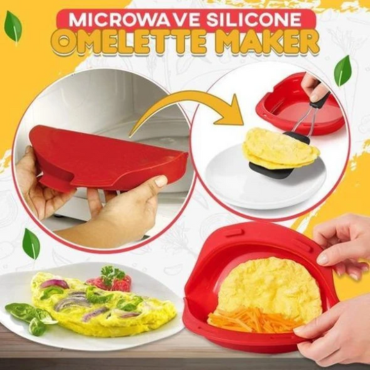 Silicone Microwave Omelet & Poached Egg Maker - Perfect Omelets & Eggs in Seconds!